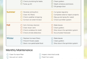 Seasonal Home Maintenance Checklist: Essential Tasks to Keep Your Home in Top Shape Throughout the Year.